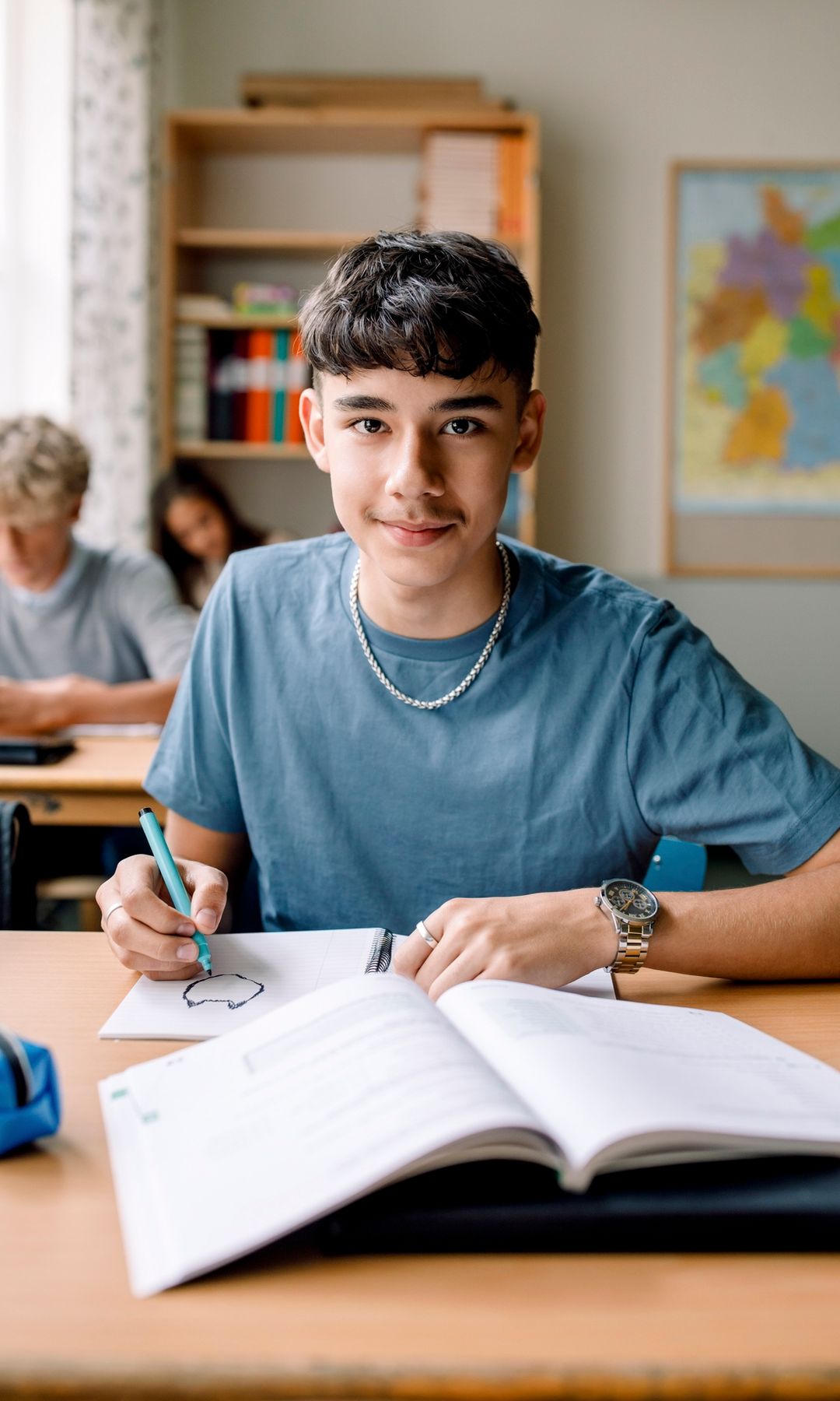 Adolescente en clase