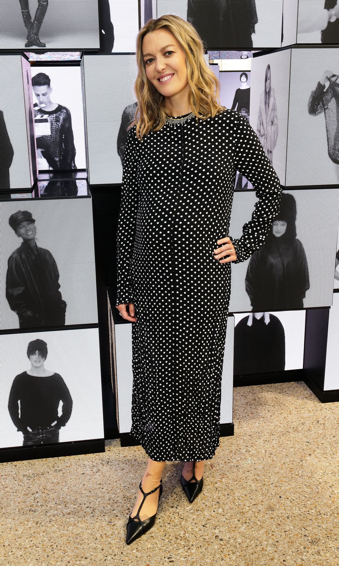 Marta Ortega con vestido de lunares en 2023
