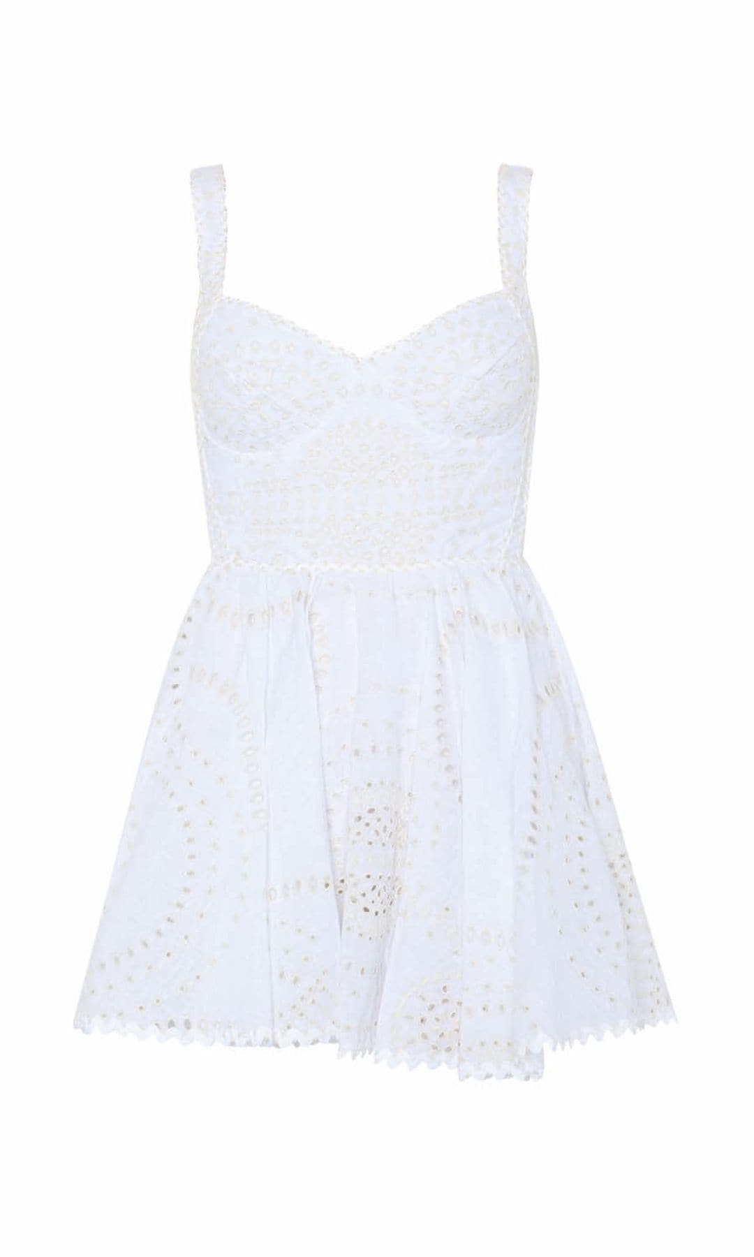 Vestido de silueta skater (490 €), de Charo Ruiz