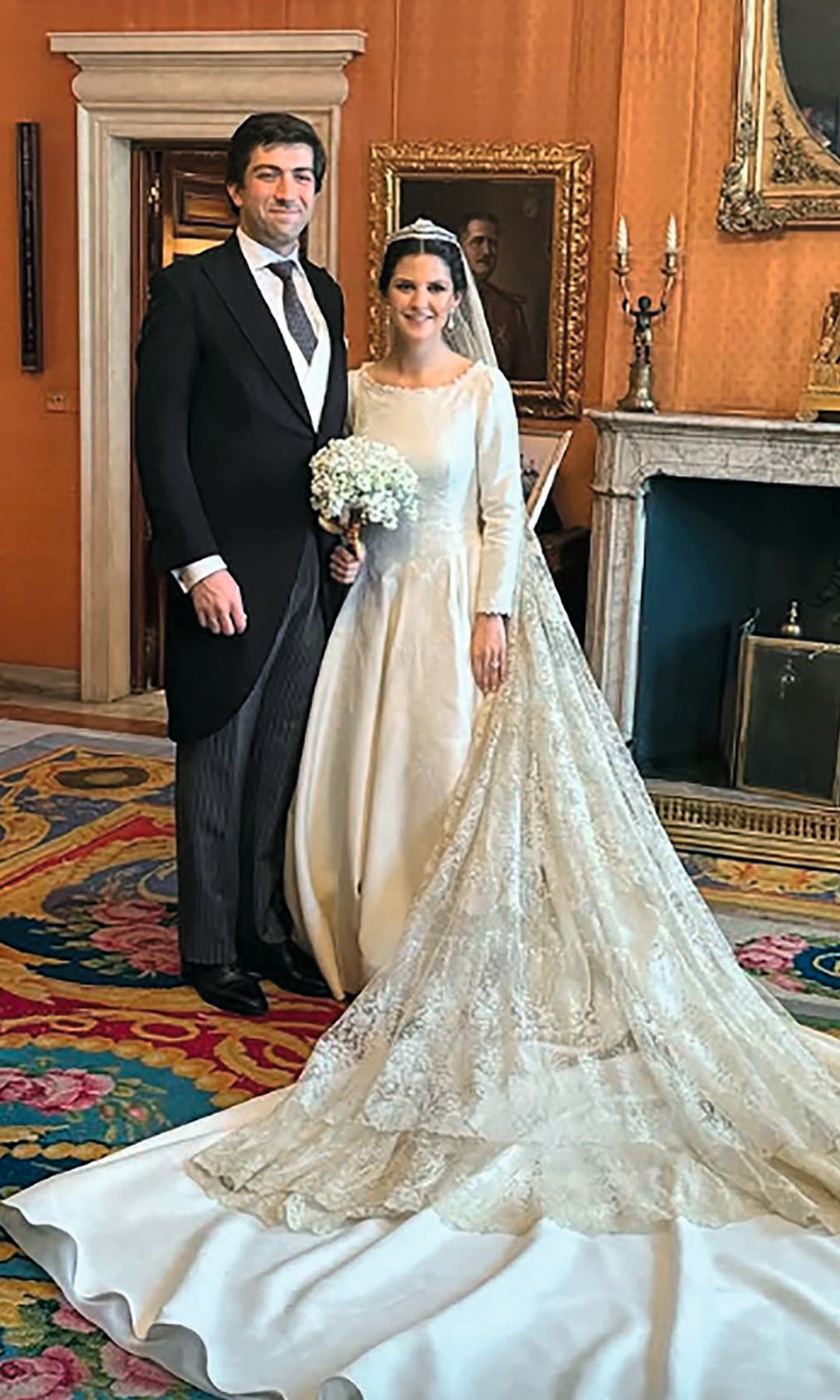 Los novios Mercedes Olazábal y Solís y Francisco Javier García de Alvear