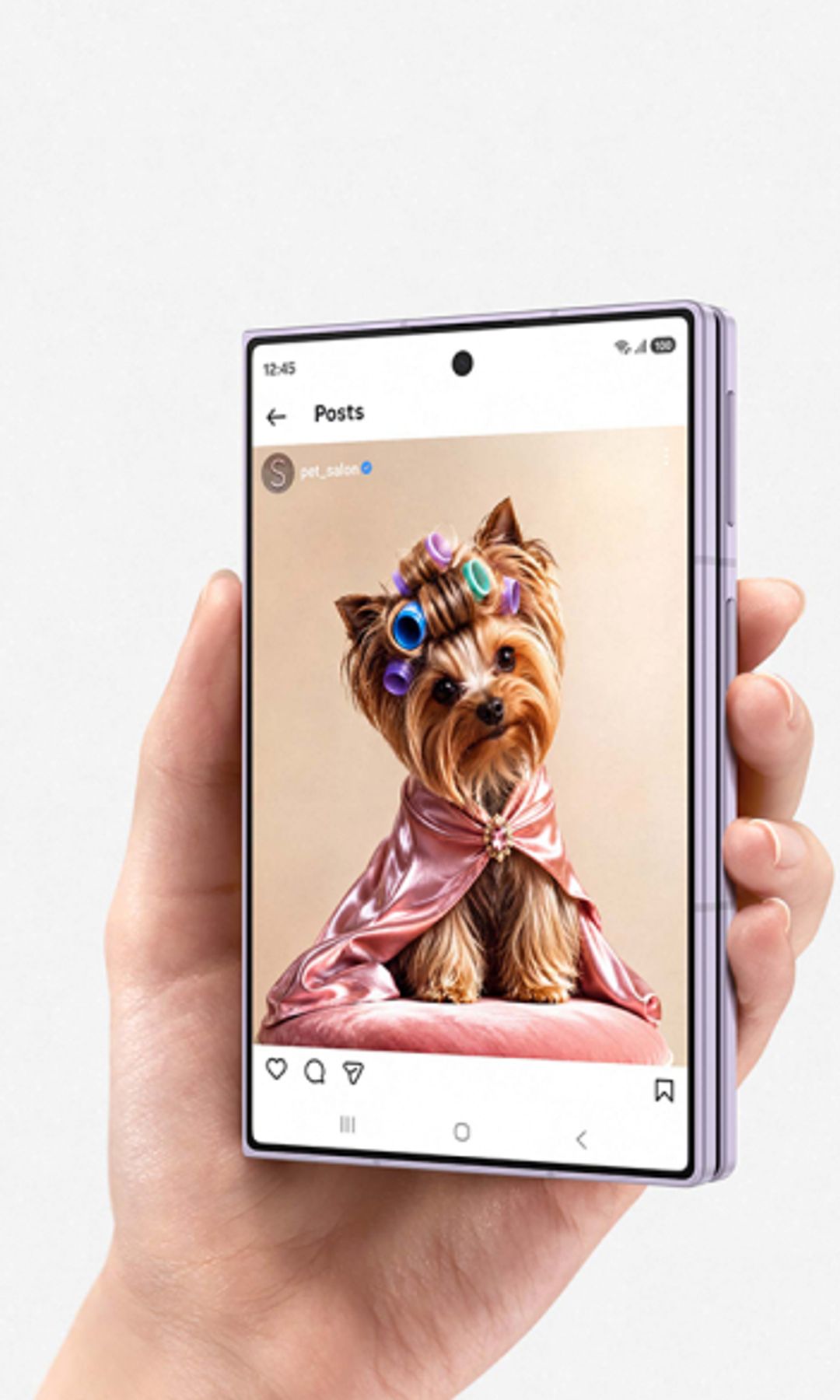 Smartphone plegable de Samsung.