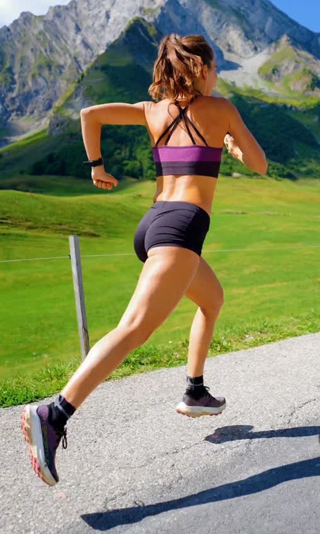 Leire Fernández Abete, en la Subida Col des Aravis (en los Alpes)