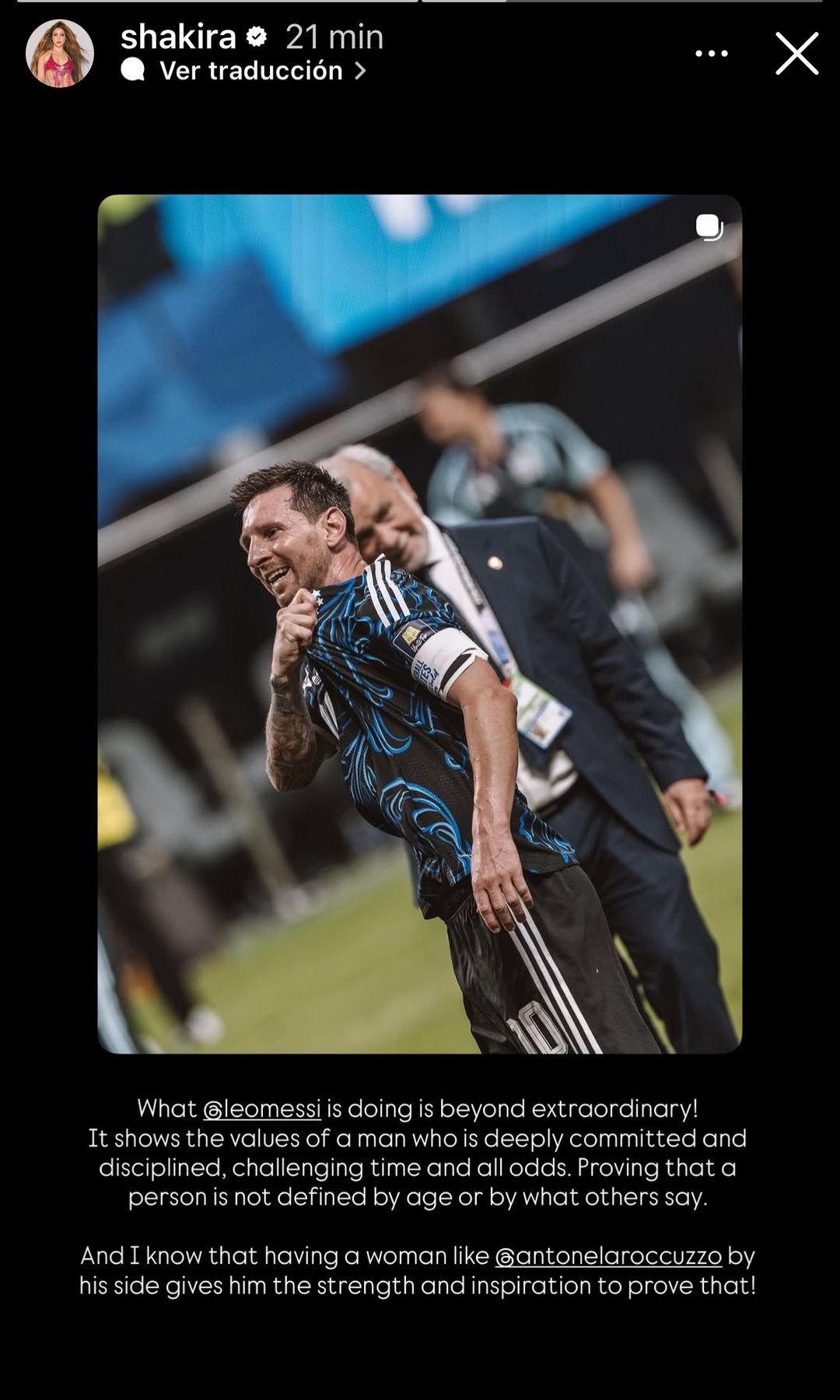 Las palabras de Shakira a Messi y su esposa Antonela Roccuzzo.