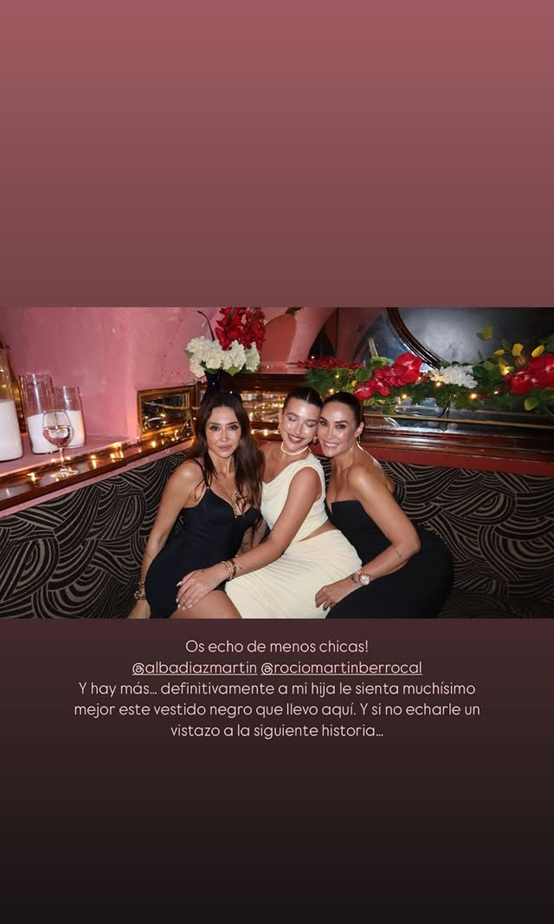 Vicky Martín Berrocal con vestido negro de Zara