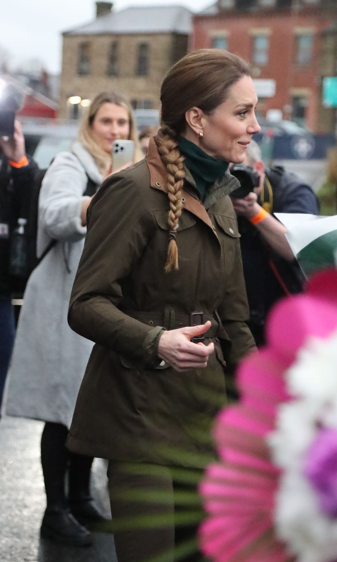 Kate Middleton con trenza a un lado