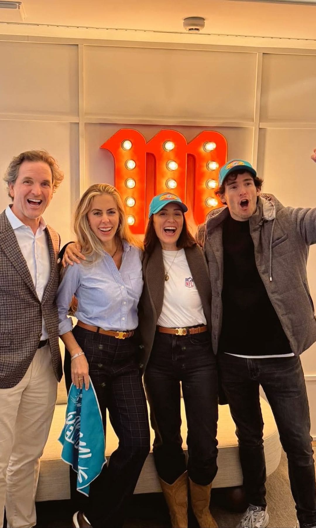 Tamara Falcó en el partido de la NFL en el Bernabéu, Madrid, 2025.