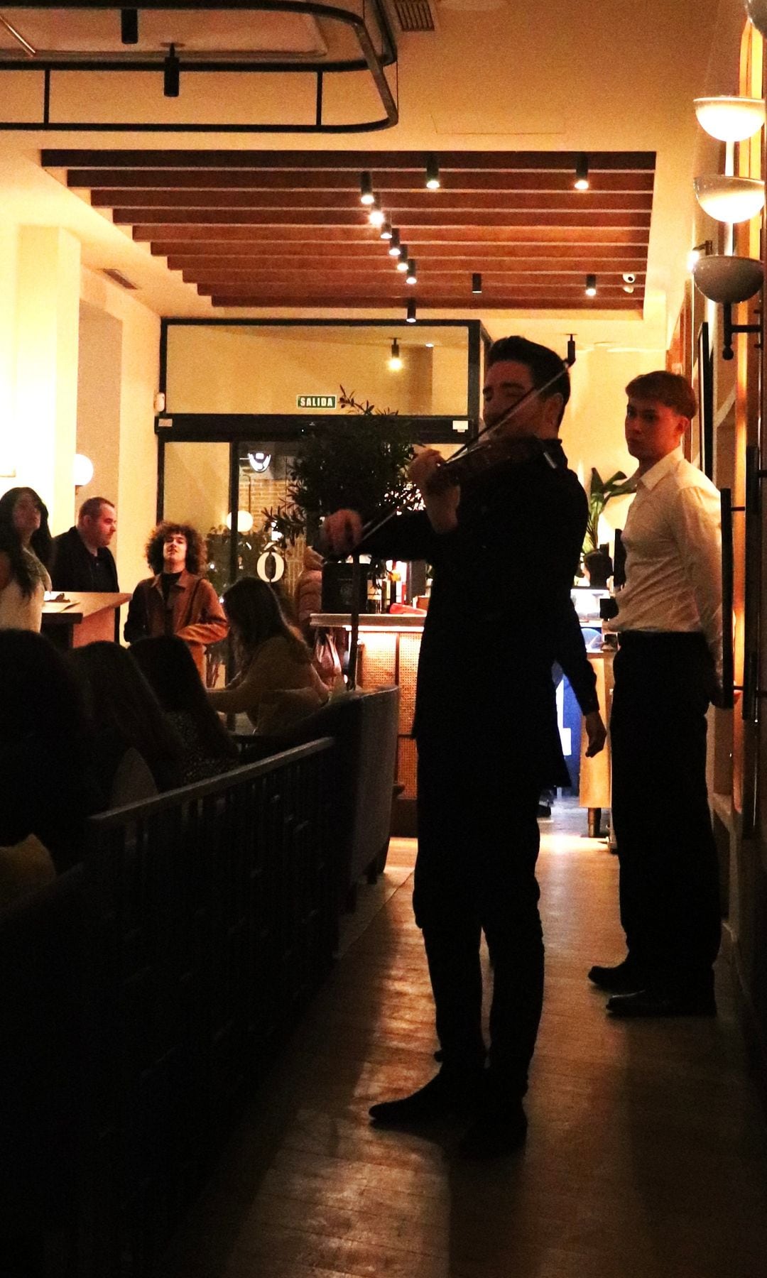 Cenas con violín en directo en Oven