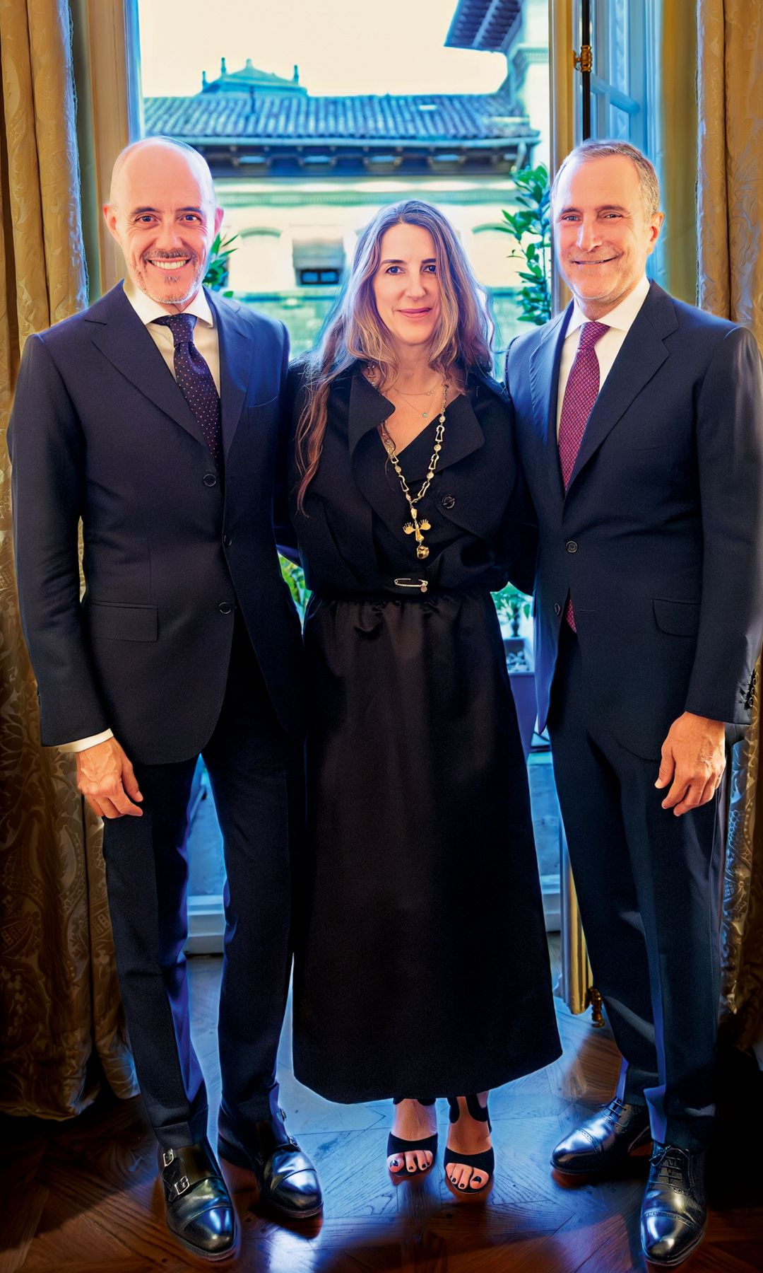 James Costos con Íñigo López de la Osa y Mencía Figueroa