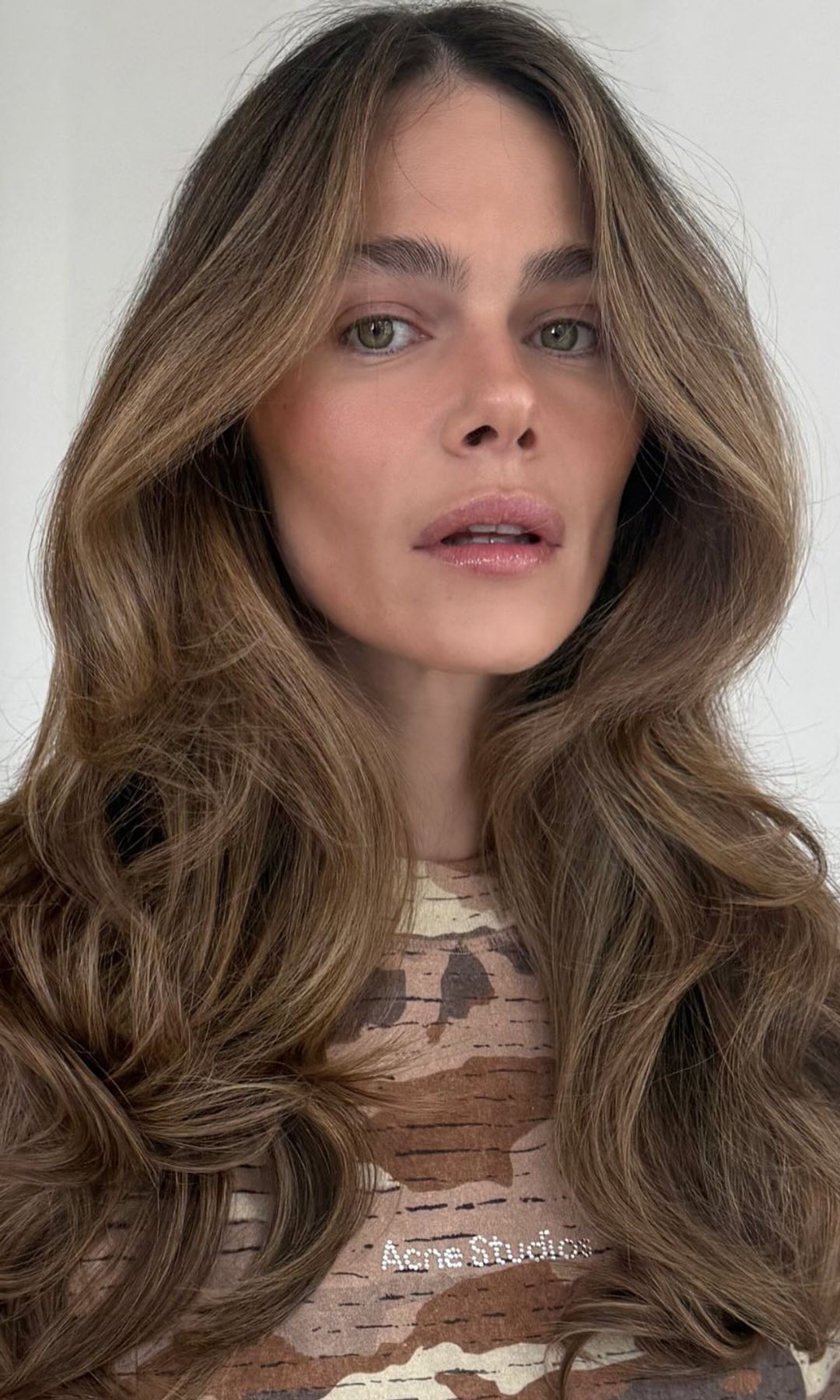 Cabello castaño con mechas rubias