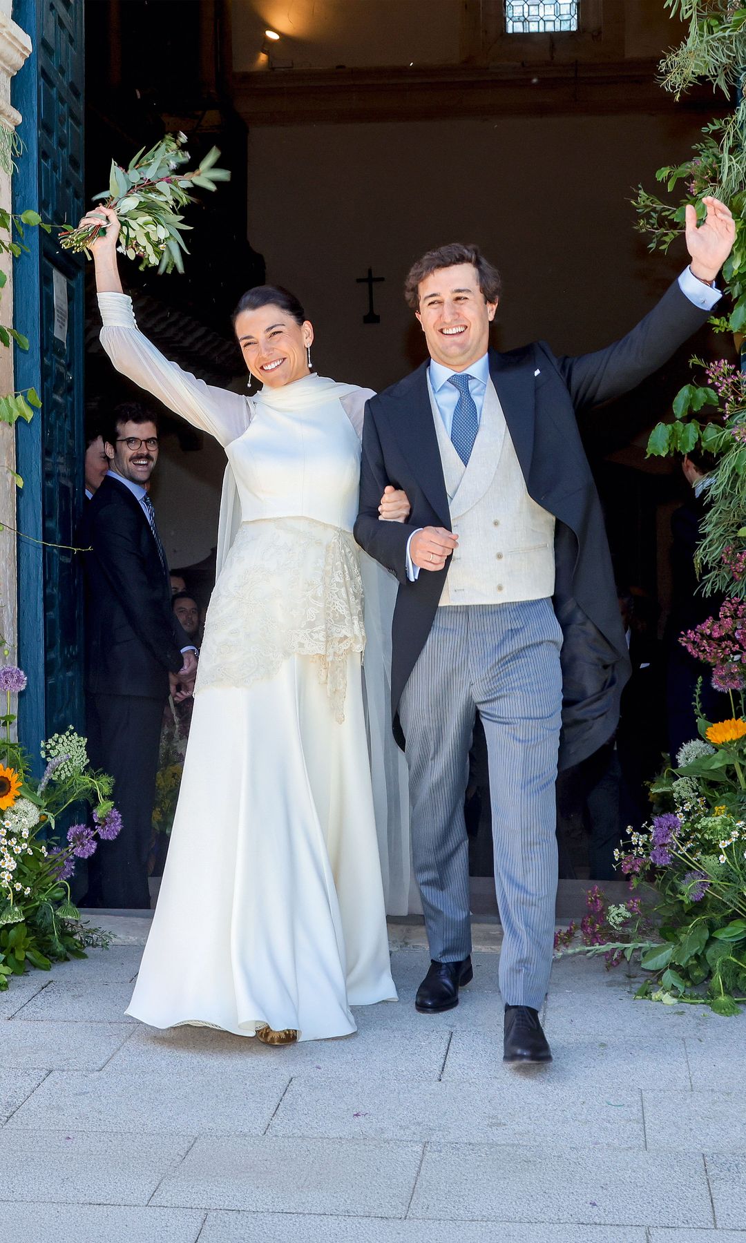 María Milans del Bosch Barroso y Juan Bosco Olalquiaga el día de su boda