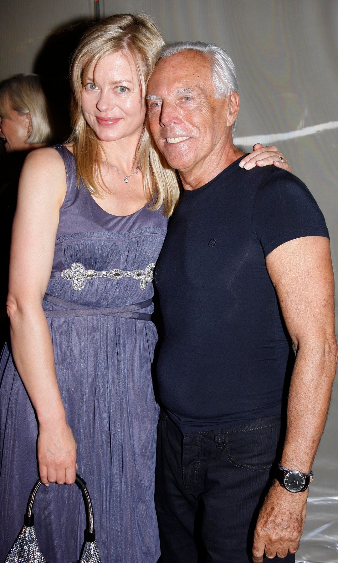 Lady Helen Taylor con Giorgio Armani en 2008