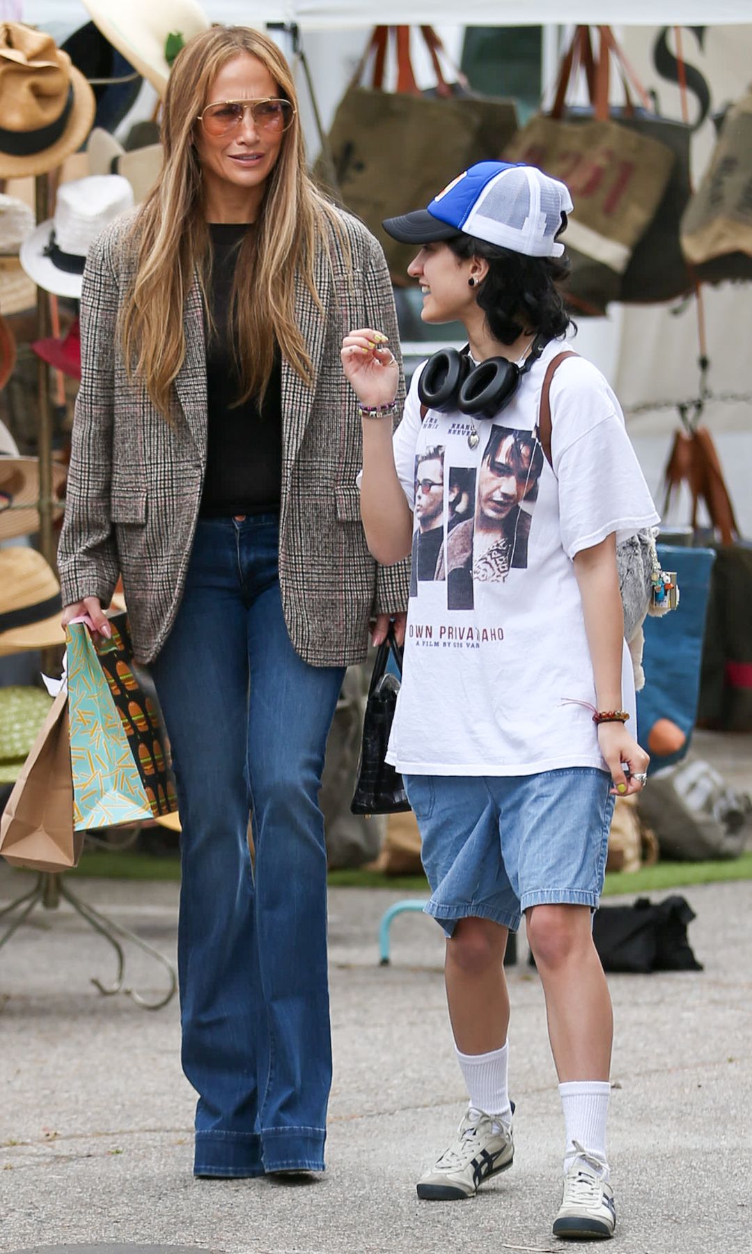 LOS ANGELES, CA - JUNE 02: Jennifer Lopez and Emme Maribel Muniz are seen on June 02, 2024 in Los Angeles, California.  (Photo by Bellocqimages/Bauer-Griffin/GC Images)