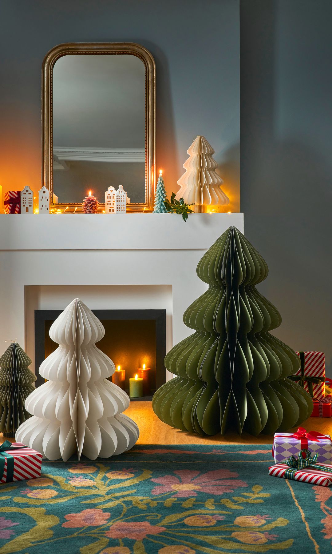 Decoración de Navidad en el salón