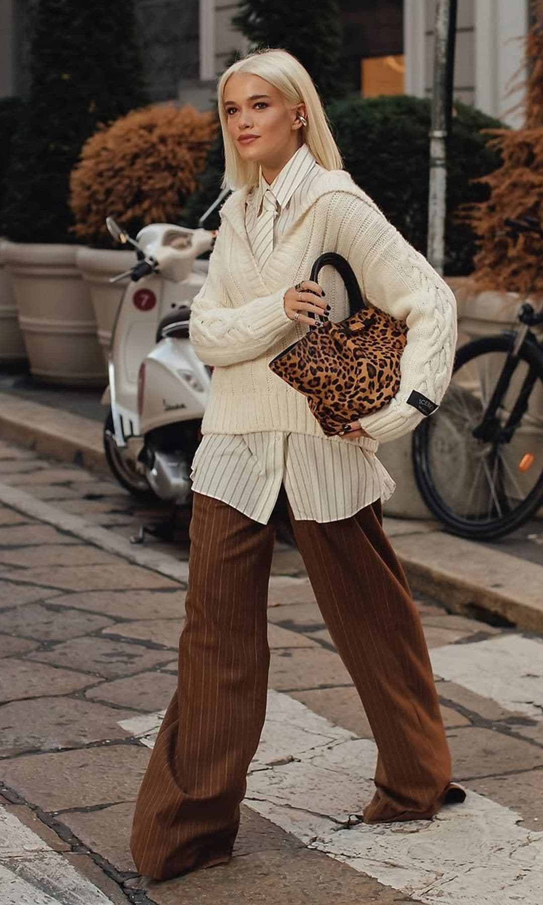 Lucía de Luis en el desfile de Iceberg en Milan Fashion Week