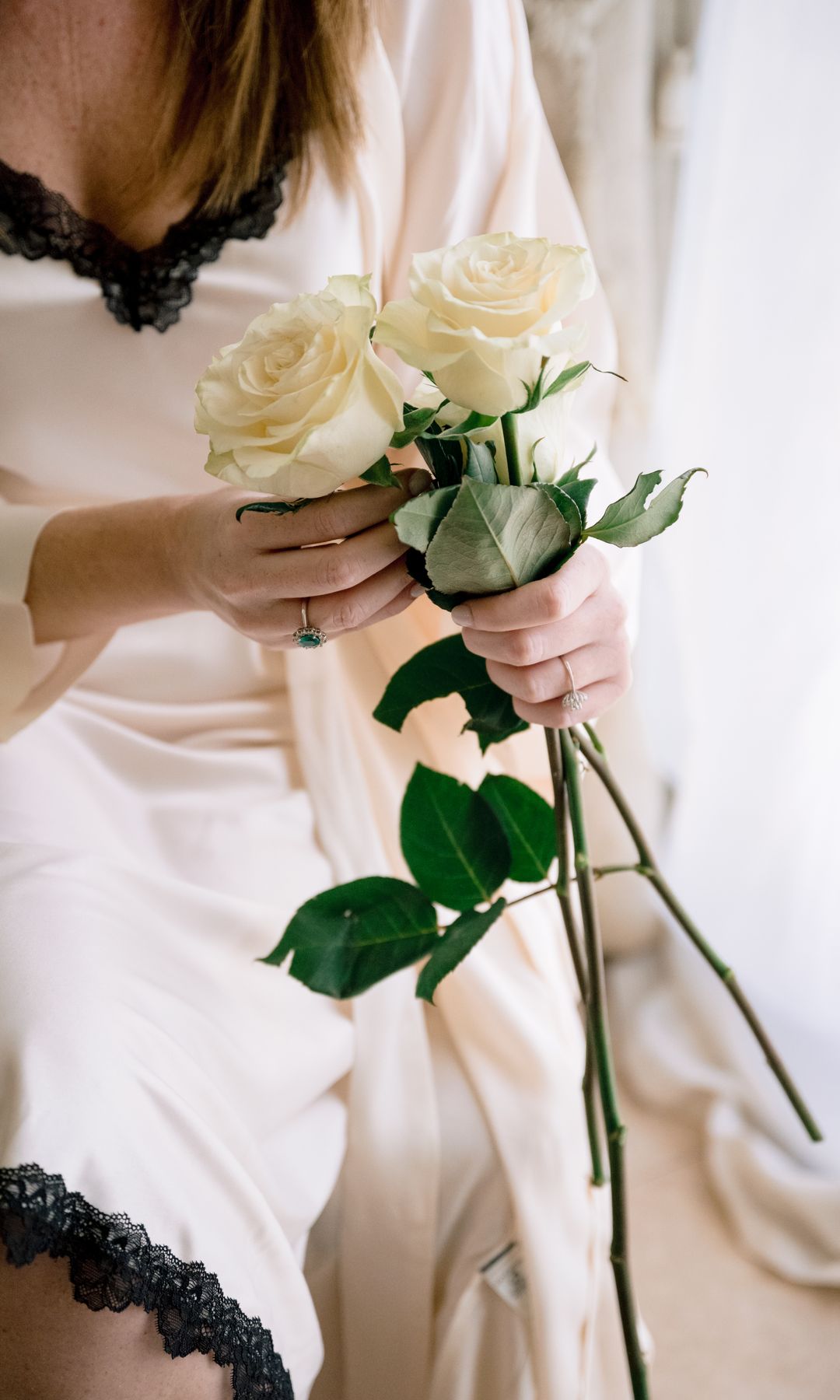 Rosas blancas de novia