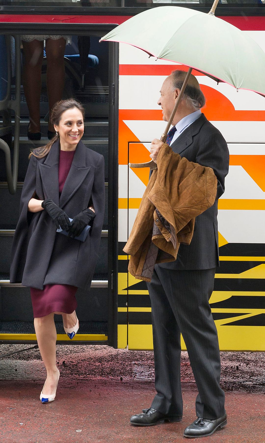 Tamara Falcó con su padre, el marqués de Griñón, en la boda de Marian Rojas Estapé, celebrada el 1 de marzo de 2014 en Madrid