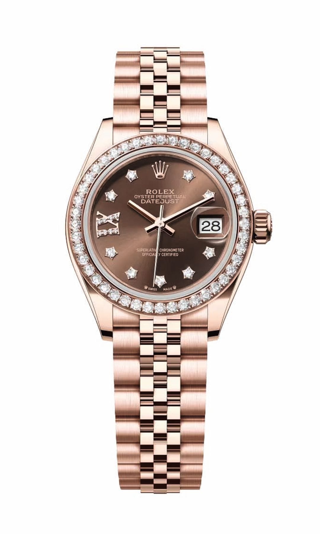 Reloj Lady-Datejust de 28 mm,
de Rolex (46.950 €).