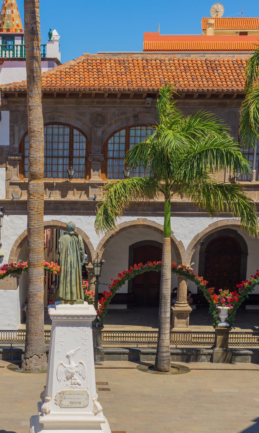 Plaza del Ayuntamiento de Santa Cruz de la Palma, isla canaria de La Palma