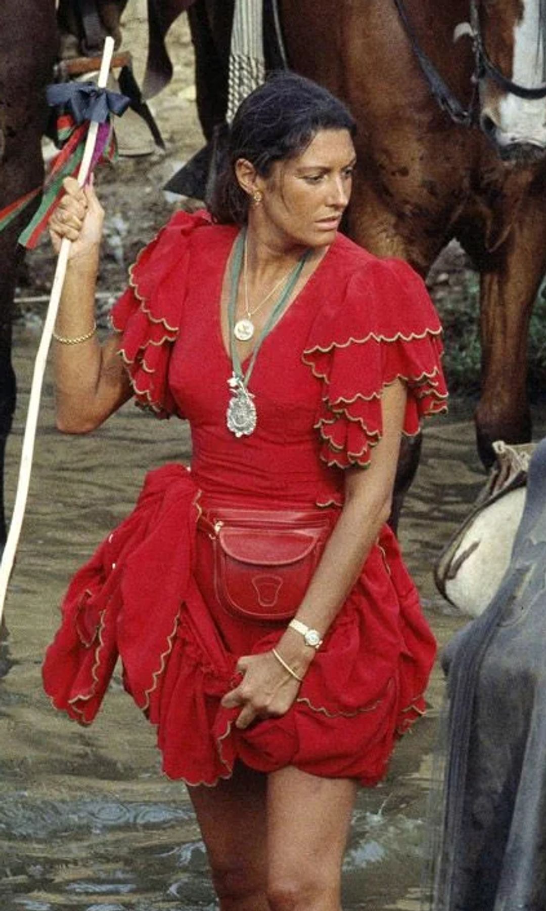 Carmina Ordóñez en El Rocío en 1995