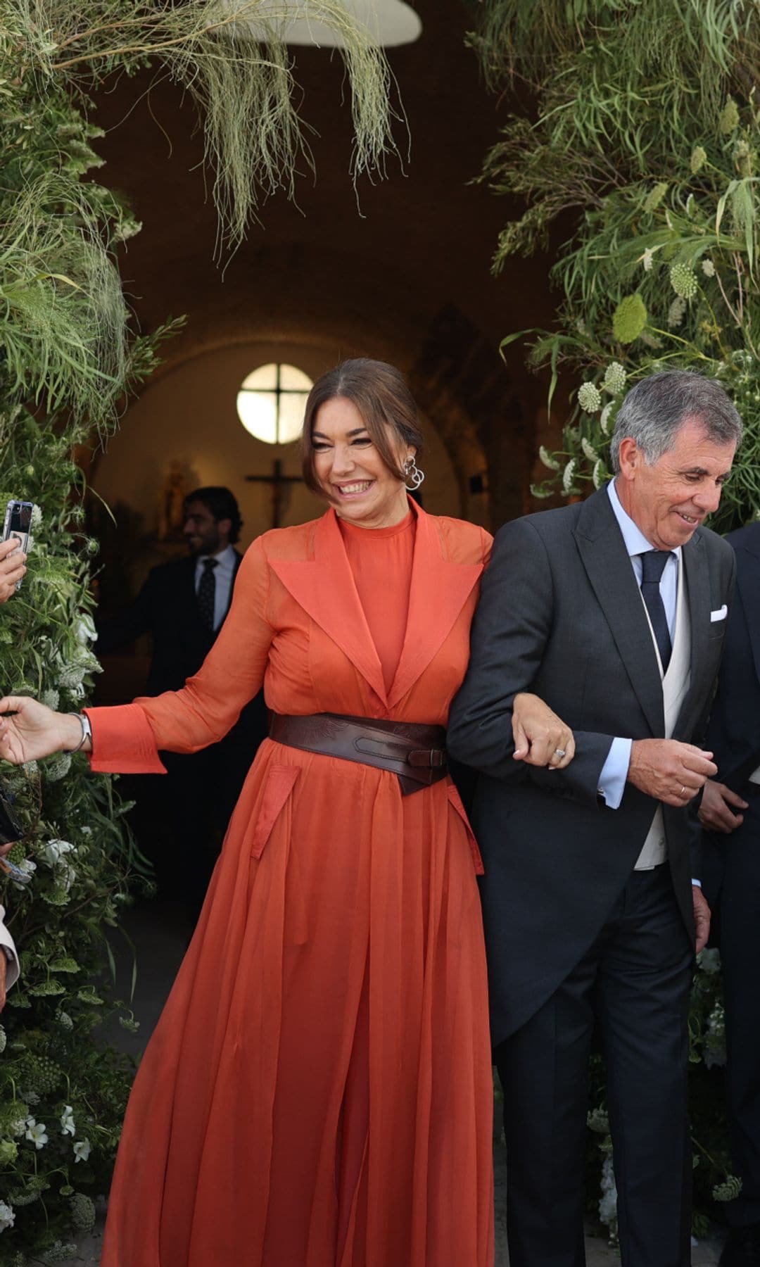 Raquel Revuelta a la salida de la iglesia