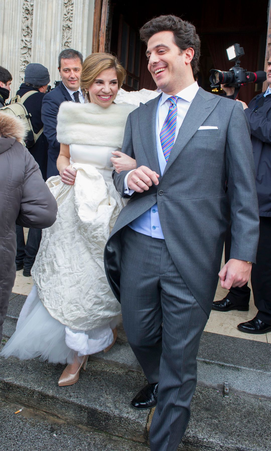 La psiquiatra Marian Rojas Estapé durante su boda con Jesús Martínez-Cortés Gimeno. 01/03/2014. Madrid
