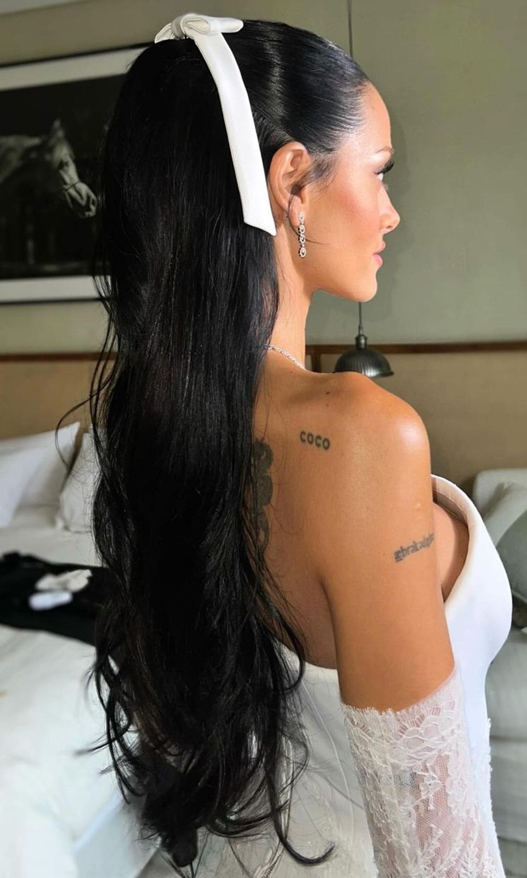 Oriana Sabatini en su boda con Paulo Dybala