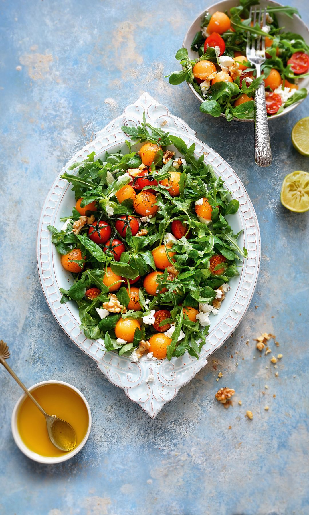 Ensalada de melón cantalupo