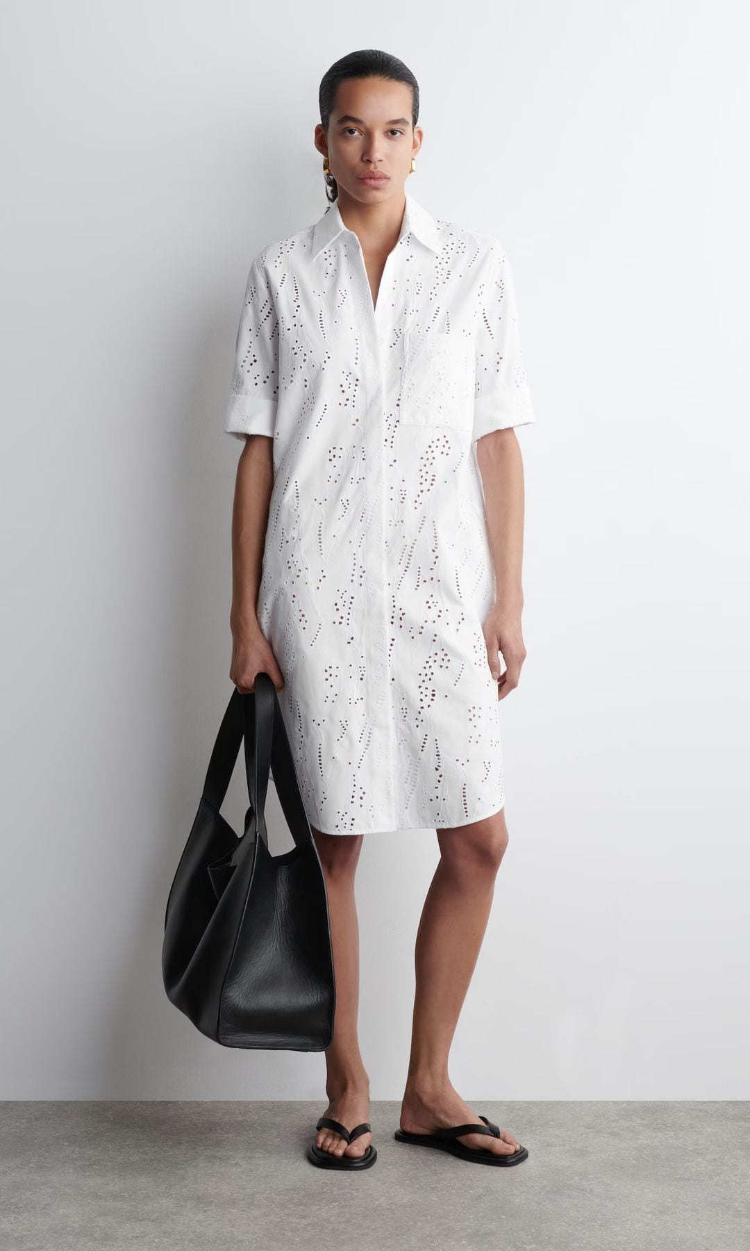 Vestido camisero bordado ingles