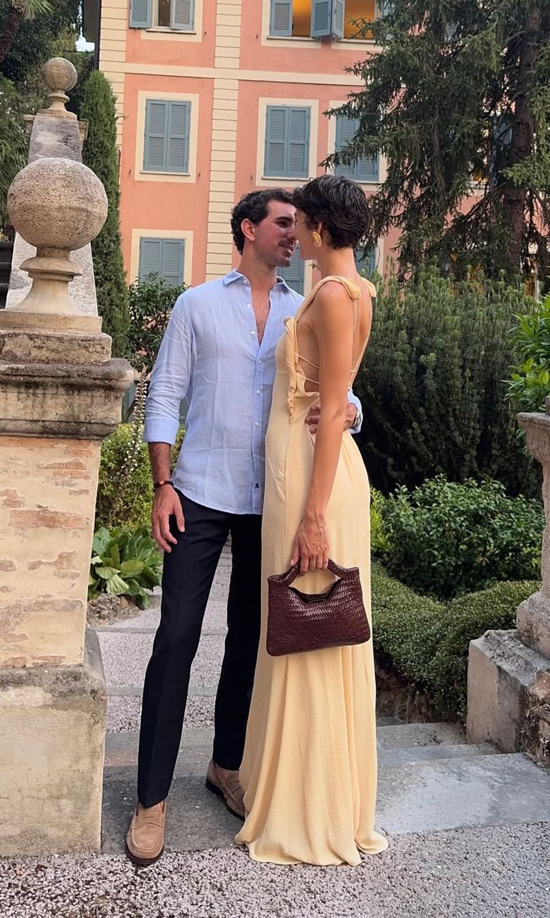 Marta Ortiz con su novio