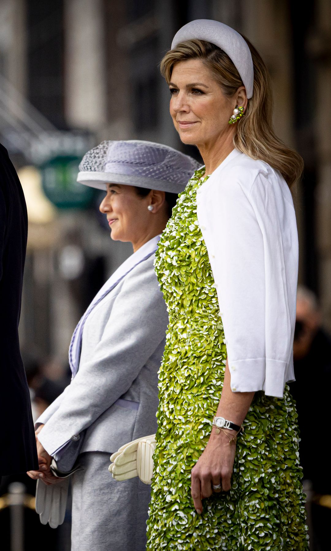Máxima de Holanda con vestido verde