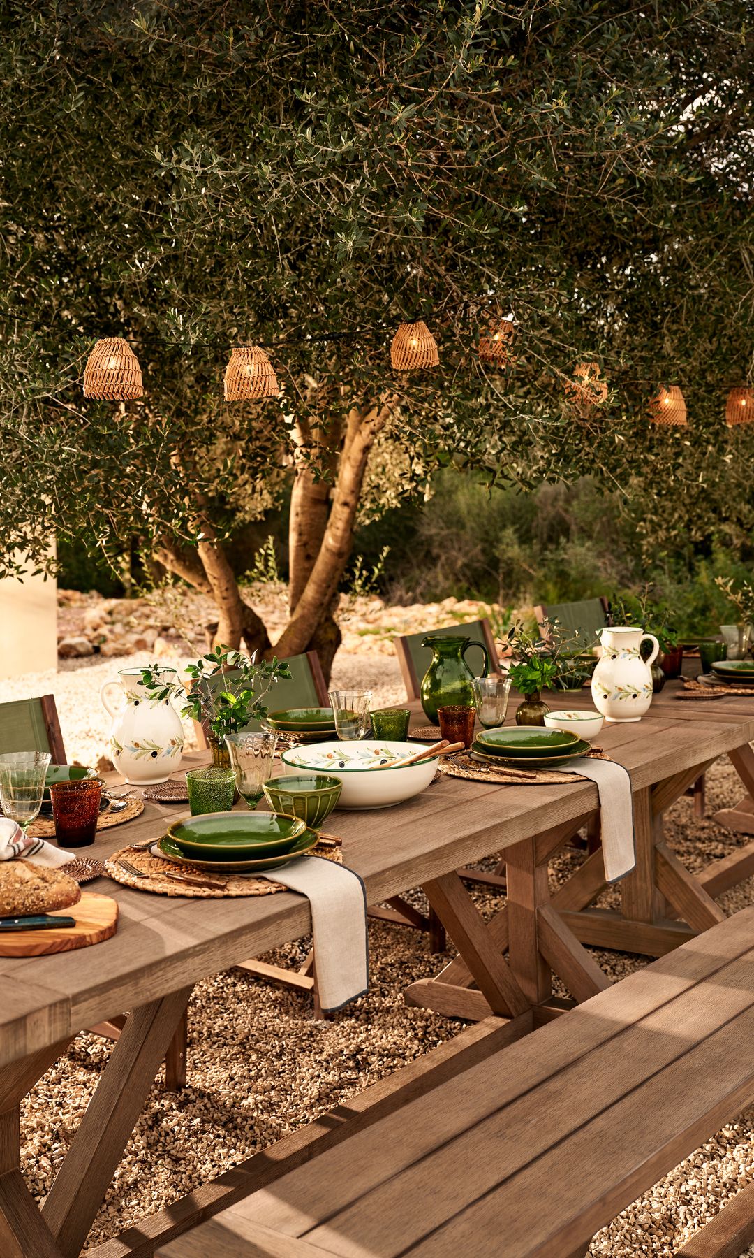 Mesa de verano en el exterior