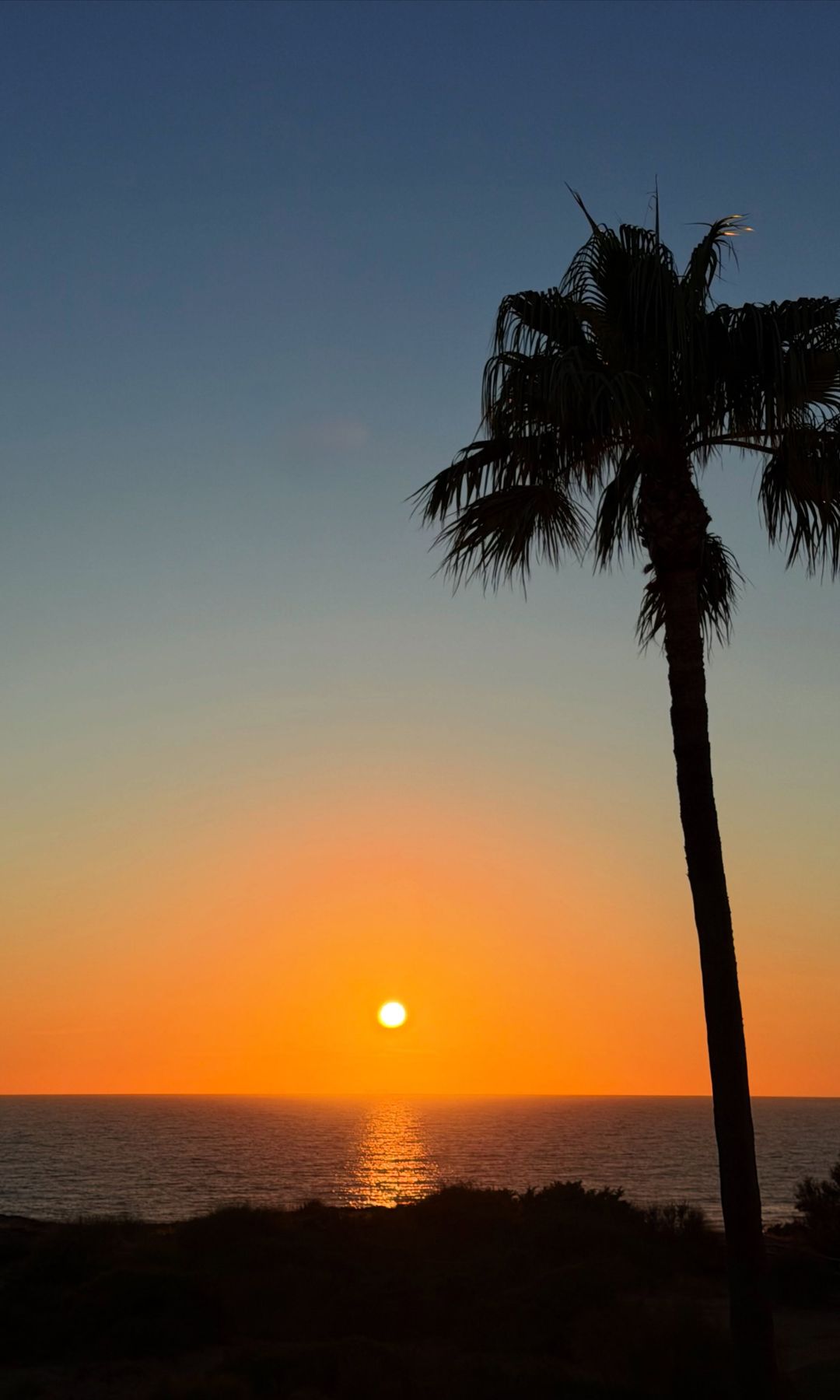 Fotografía de la puesta de sol en Cádiz tomada por Nuria Roca