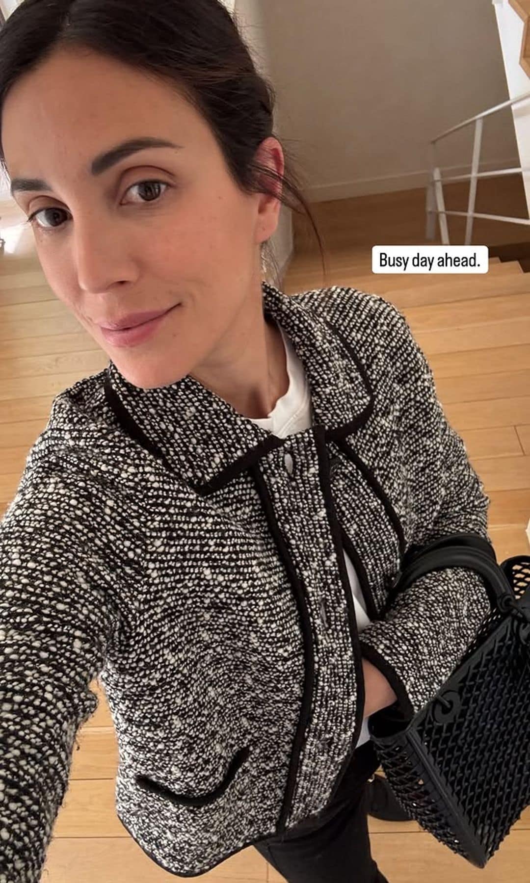 Sassa de Osma con tote fishnet de Dior