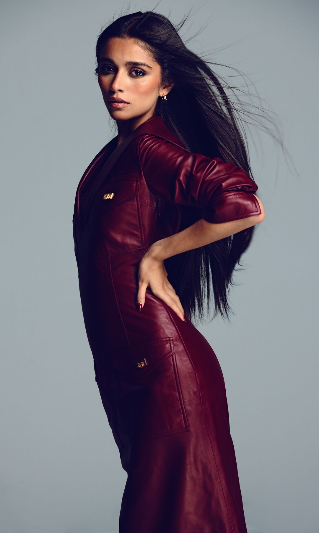 Inés durante un editorial de moda