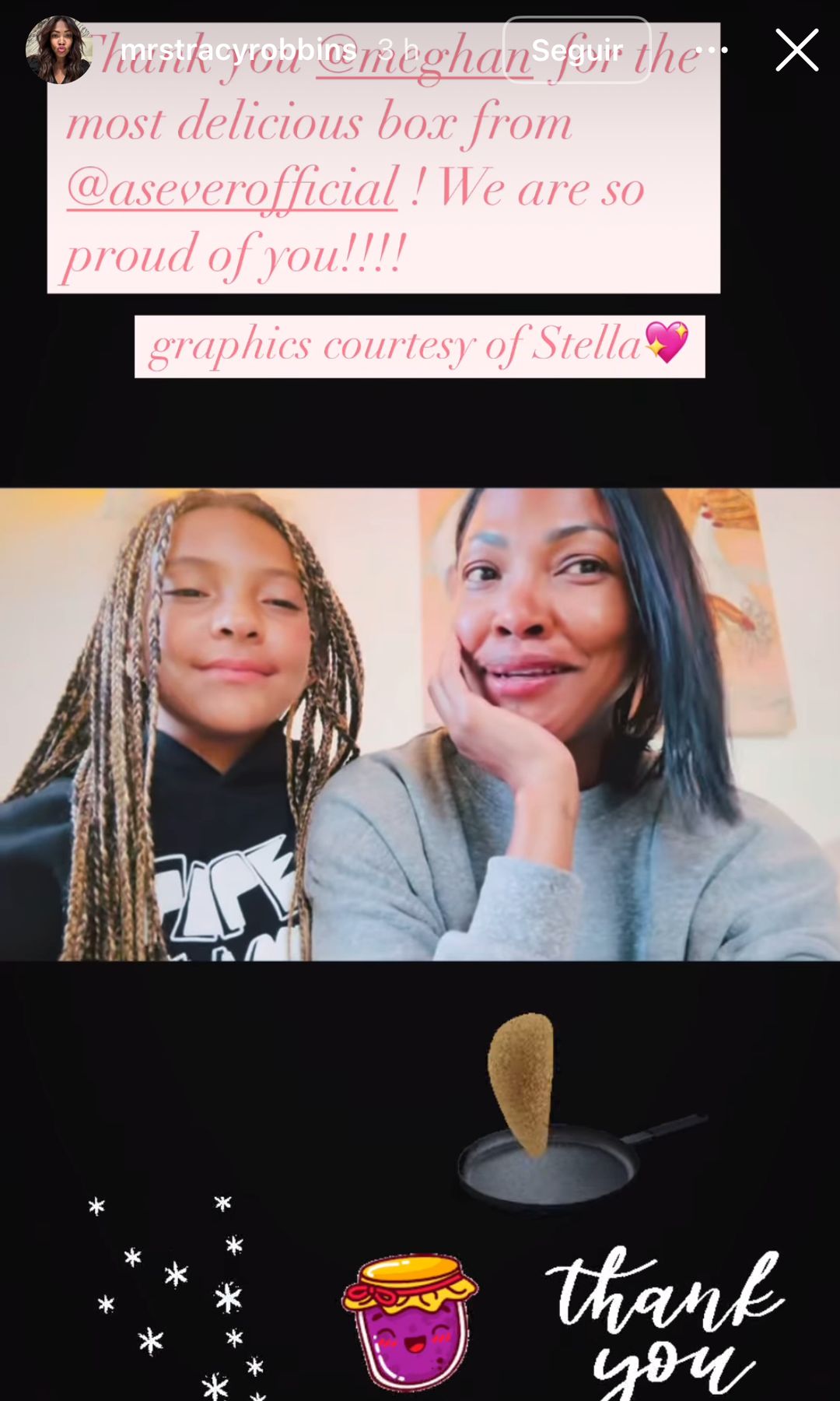 La diseñadora Tracy Robbins compartió un video con su hija para darle las gracias a Meghan Markle.