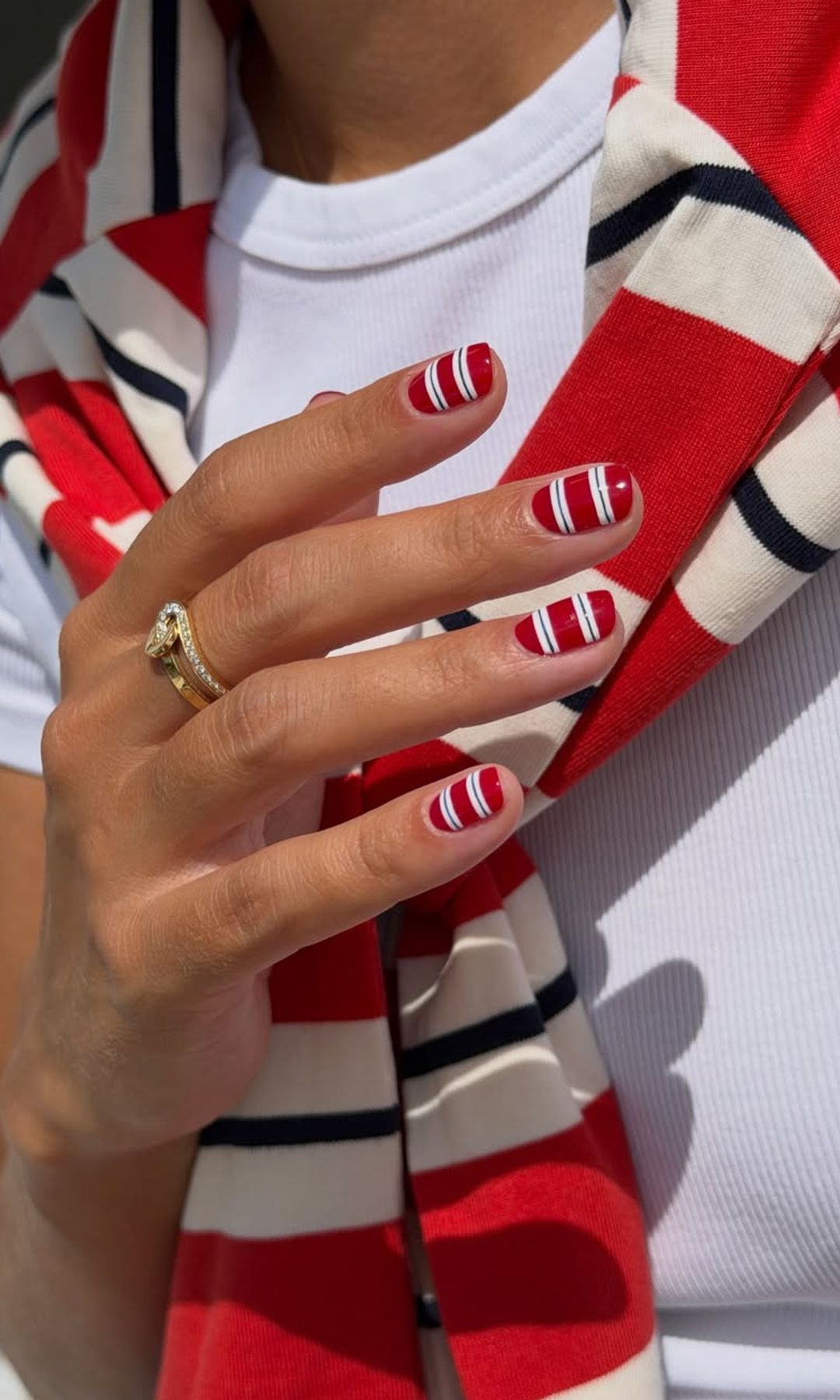 Manicura de rayas