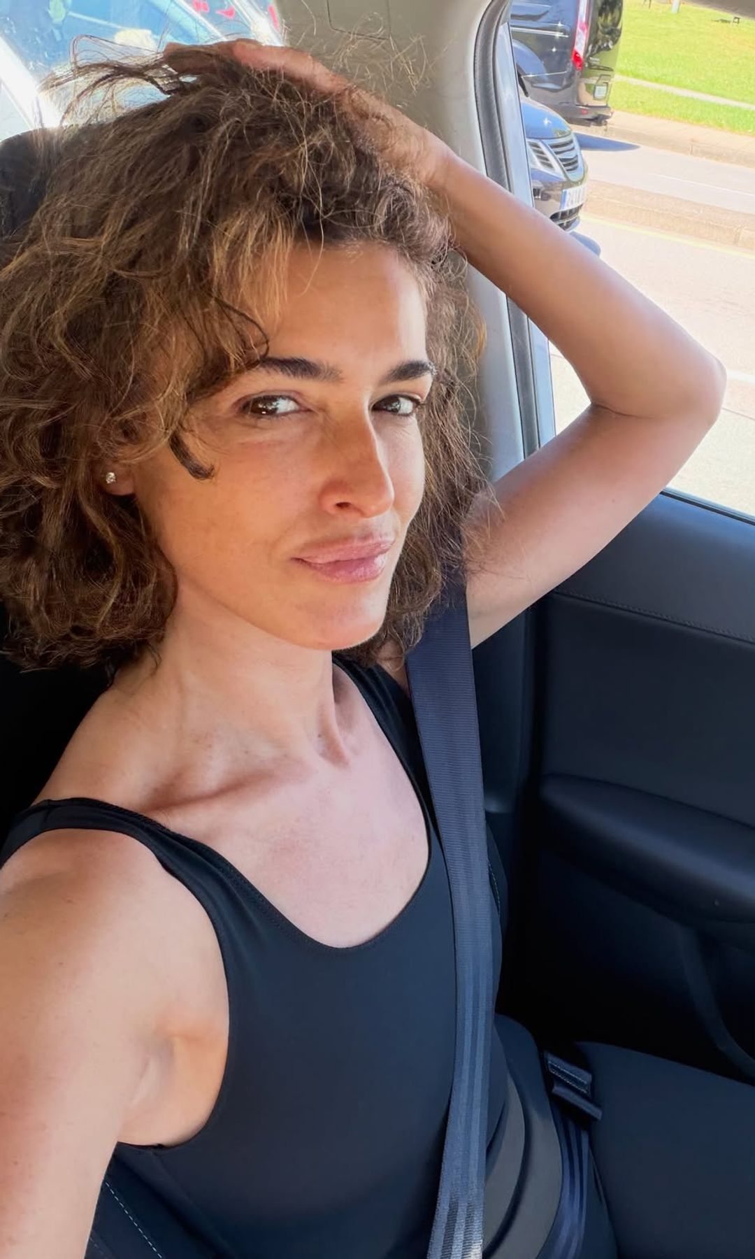 Blanca Romero con el pelo al natural en Asturias