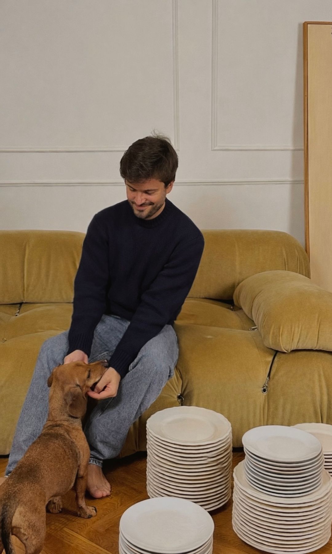 Diego con su perrito Nico.