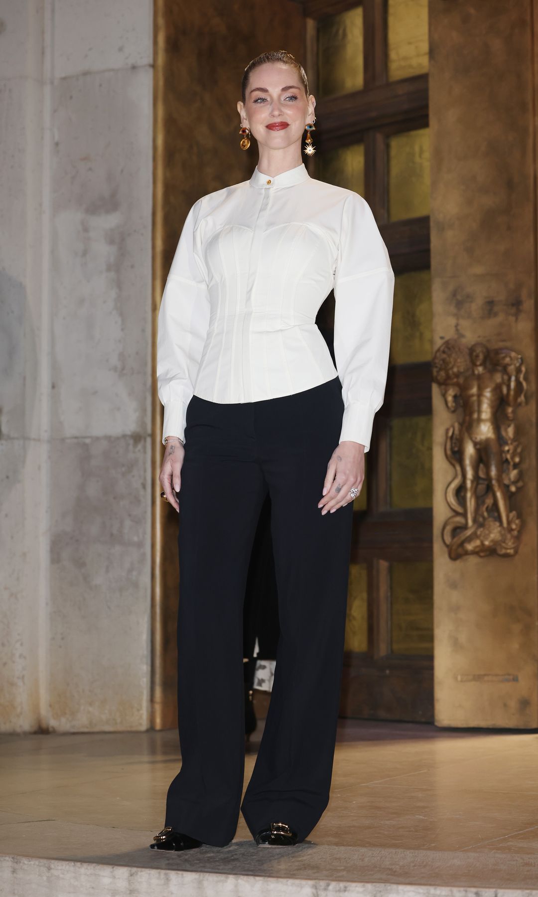 Chiara Ferragni en el desfile de Schiaparelli