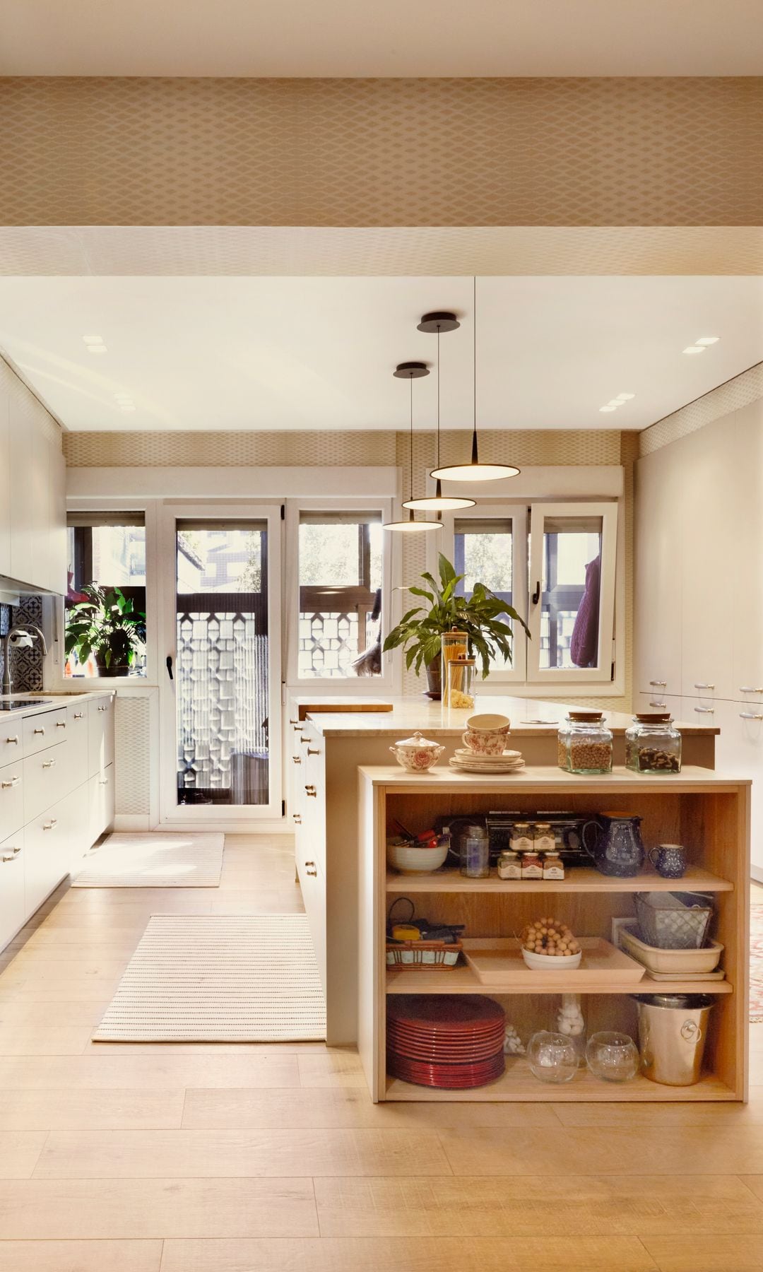 Cocina abierta con isla