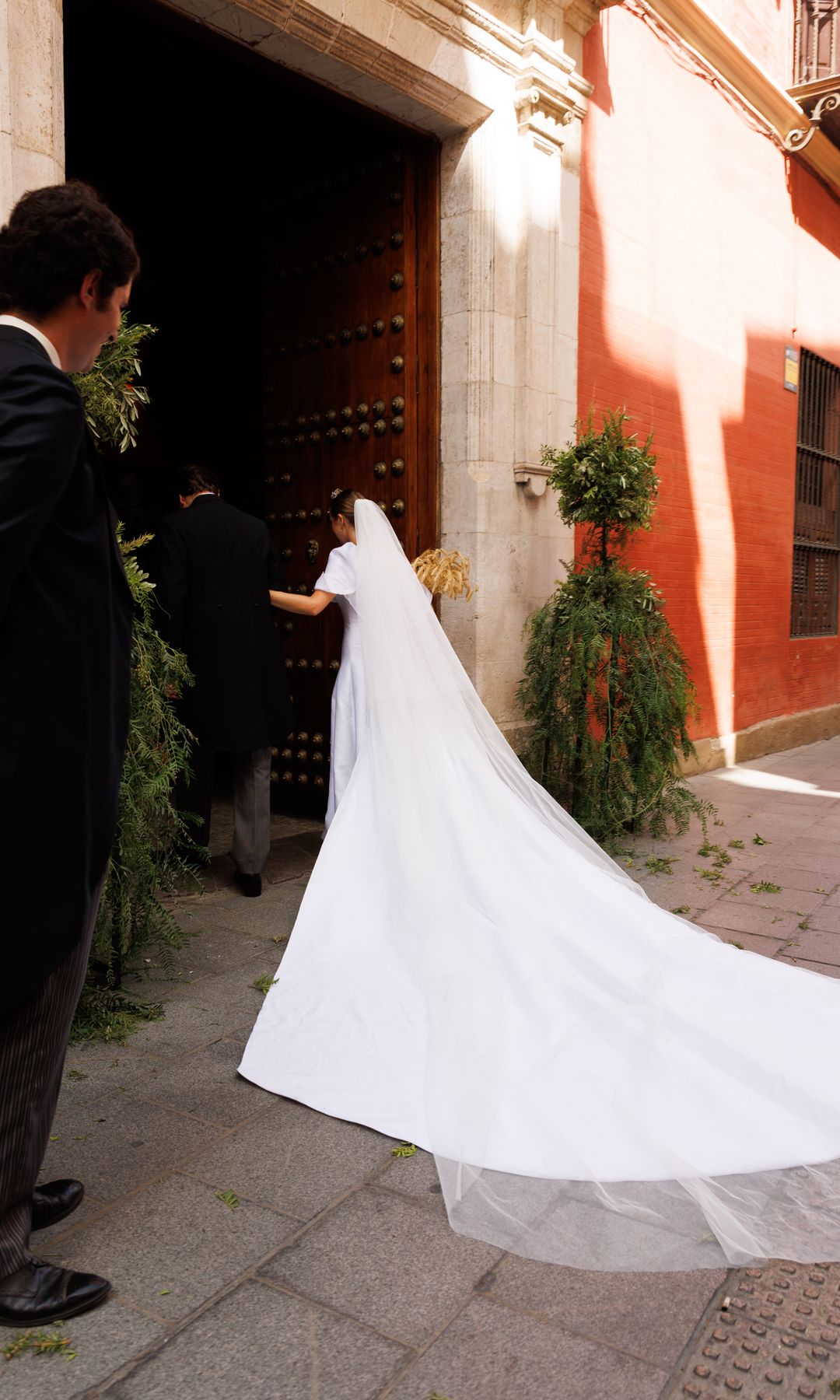 Velo de novia de tul largo