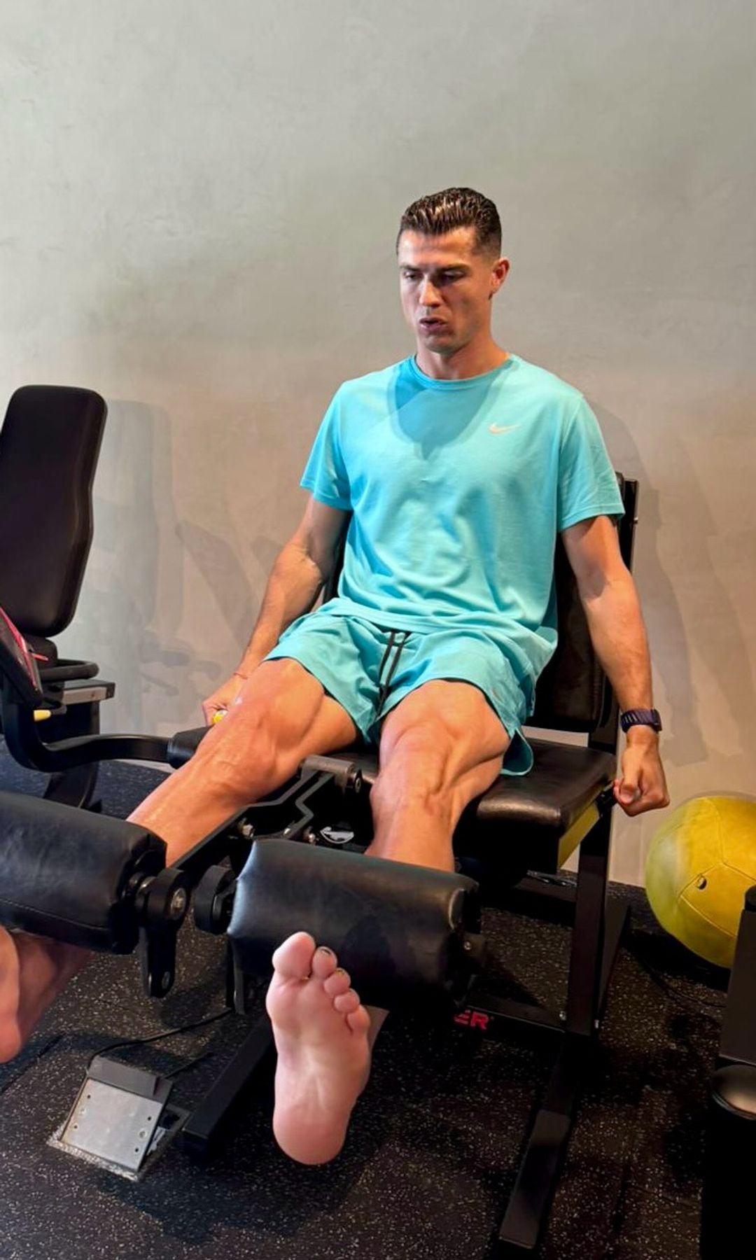 Cristiano Ronaldo entrenando