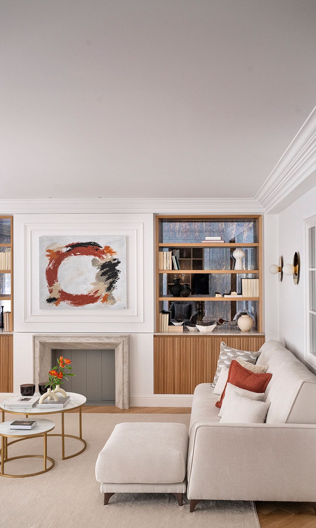 Salón con mueble a medida