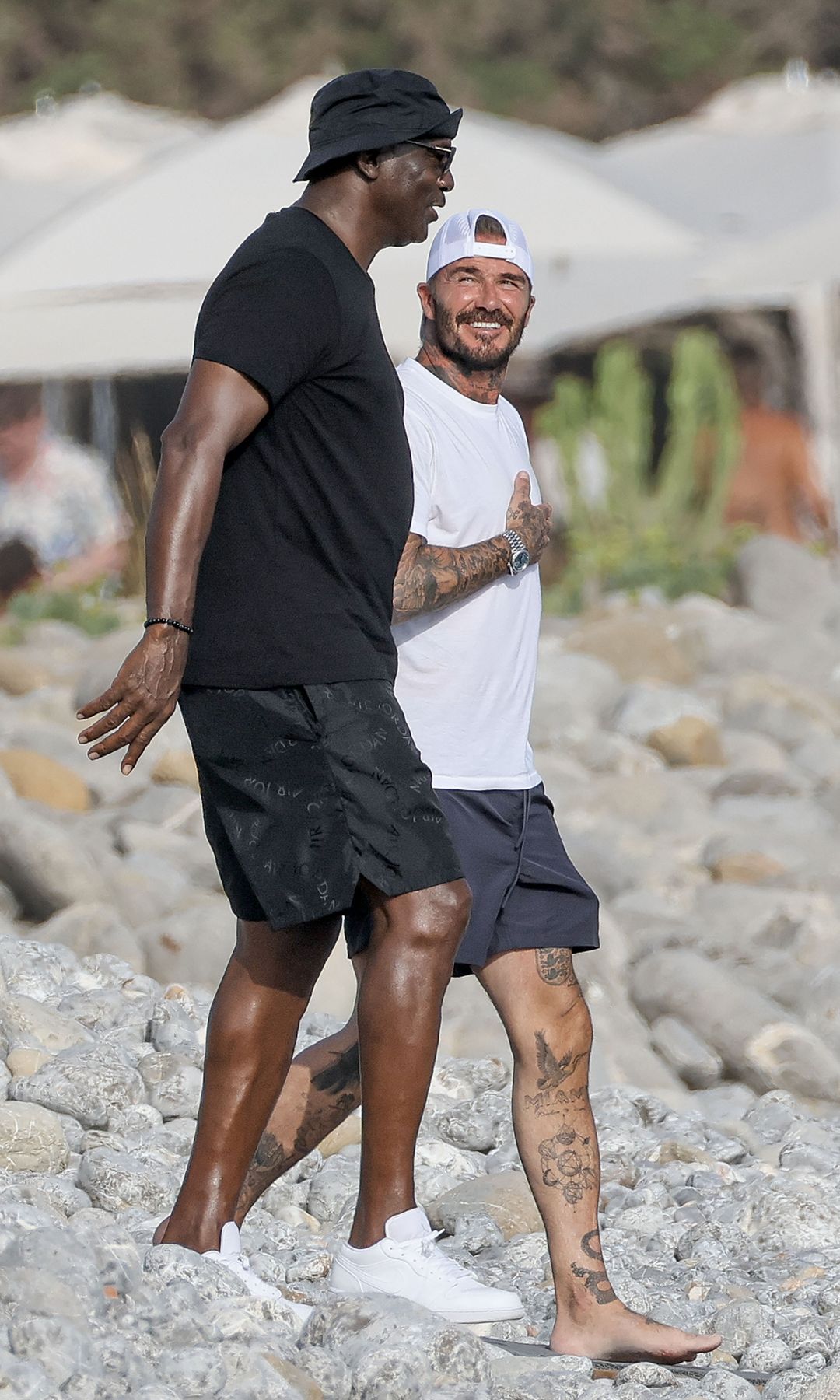 David Beckham y Michael Jordan se encuentran en unas vacaciones familiares