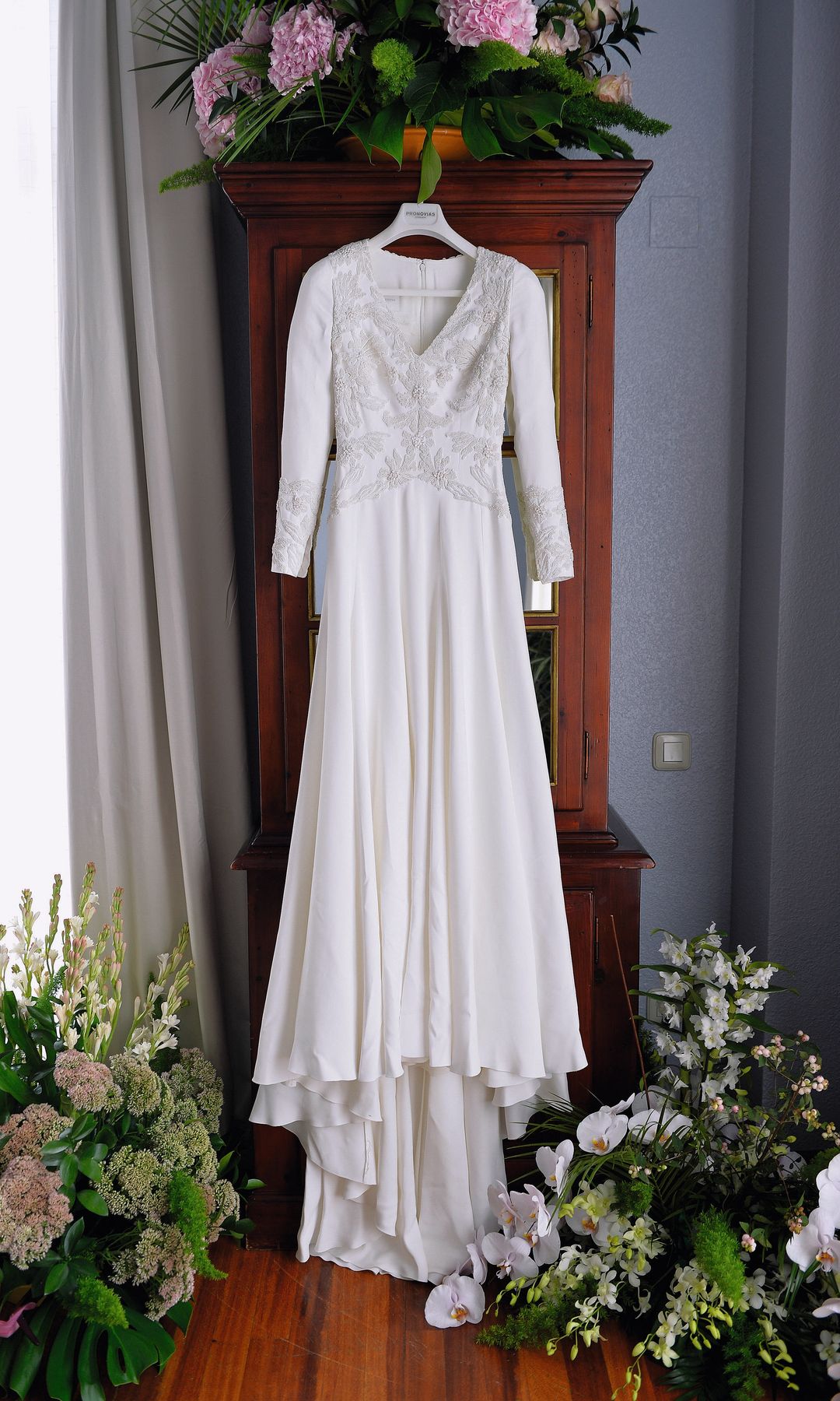 El vestido de novia de Lourdes Montes para su boda civil en Ronda, en 2013
