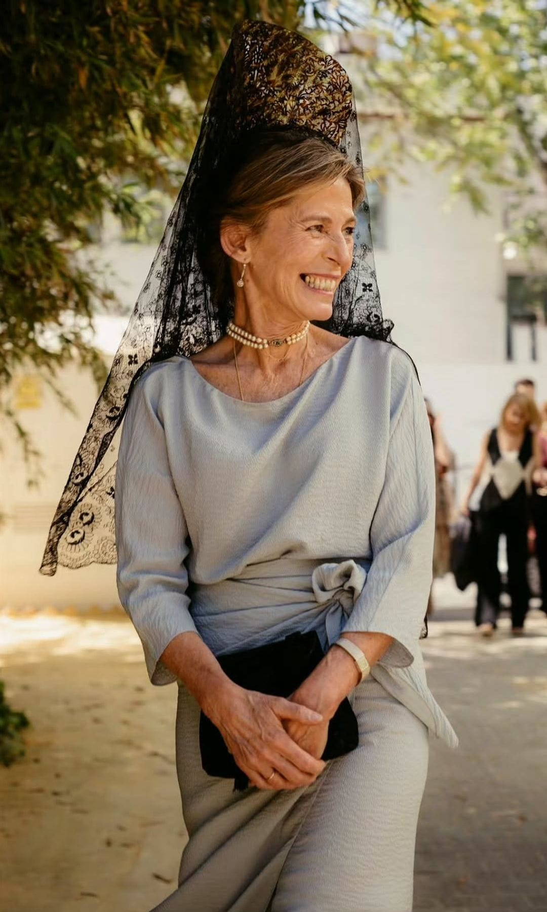 Madrina con mantilla