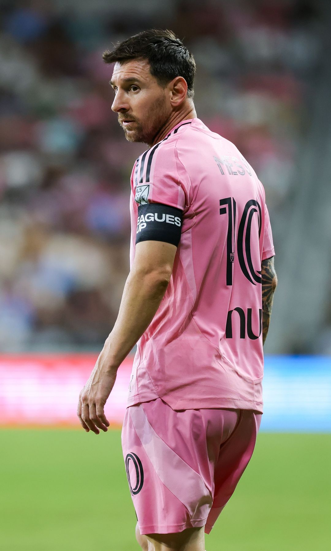 Leo Messi, durante el partido entre Club León e Inter Miami CF, correspondiente a la primera fase de la Leagues Cup, disputado el 12 de agosto de 2026