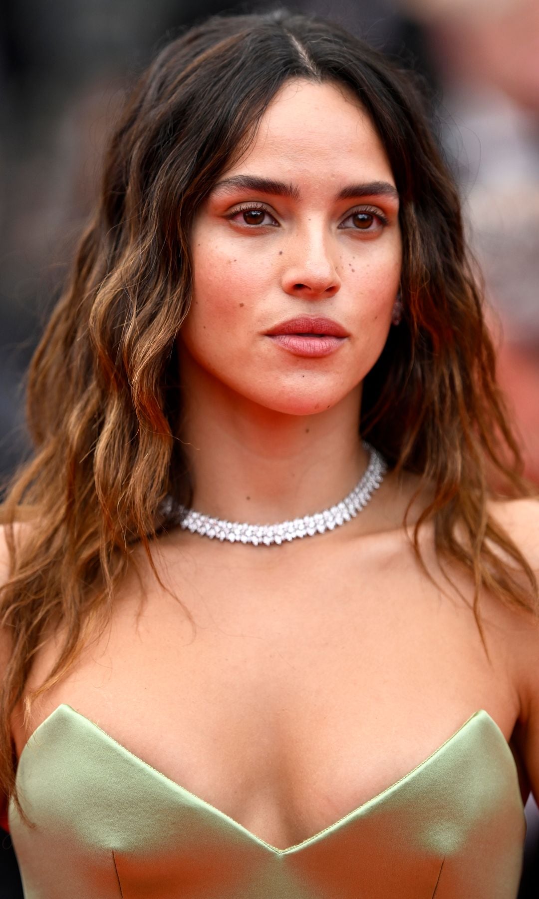CANNES, FRANCE - MAY 19: Adria Arjona attends the "Highest 2 Lowest" red carpet at the 78th annual Cannes Film Festival at Palais des Festivals on May 19, 2025 in Cannes, France. (Photo by Gareth Cattermole/Getty Images)