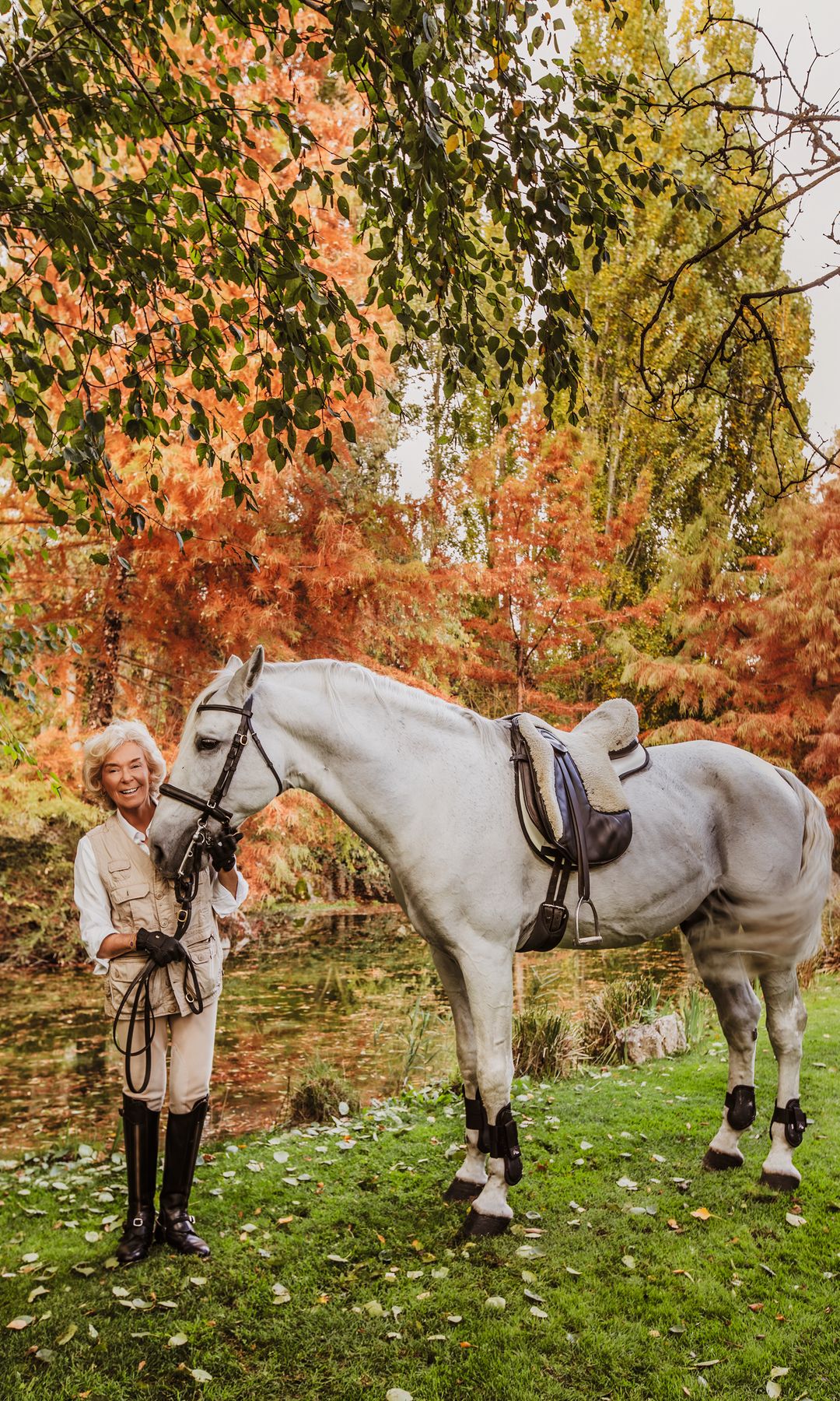 Marta con uno de los caballos