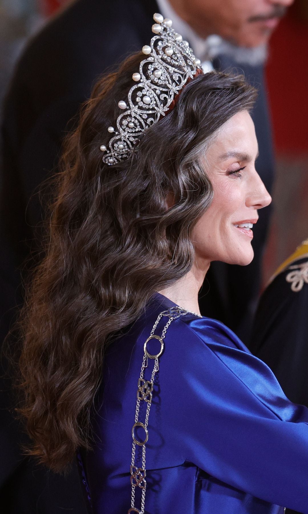 La Reina Letizia en la cena de gala en honor del Sultán de Omán en el Palacio Real de Madrid, el 4 de noviembre de 2025